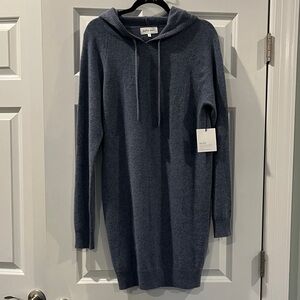 Bella Dahl Cashmere Heather Gray Hooded Sweaterdress
